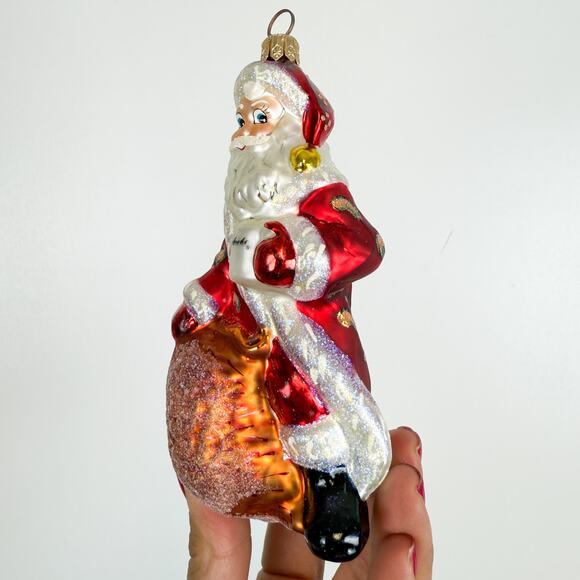 Christopher Radko Starbucks Santa’s Java Glass Ornament Christmas 1999 - Picture 3 of 9